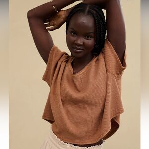 Aerie Cropped Waffle T-Shirt